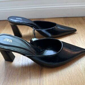 Zara Block Heel Slides